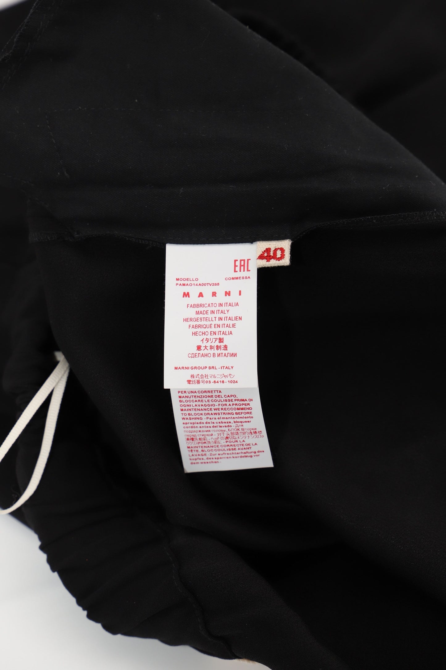 Women's Marni Cropped Pants in Black Viscose