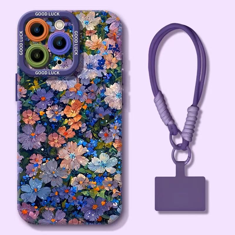 Flower Phone Case med avtagbar rem