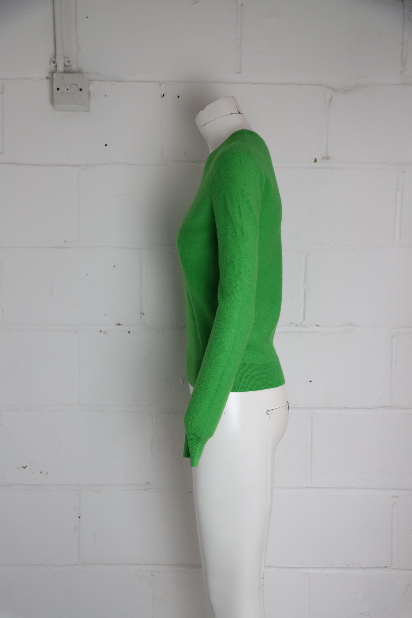 Women's Celine Crewneck Sweater in Green Wool