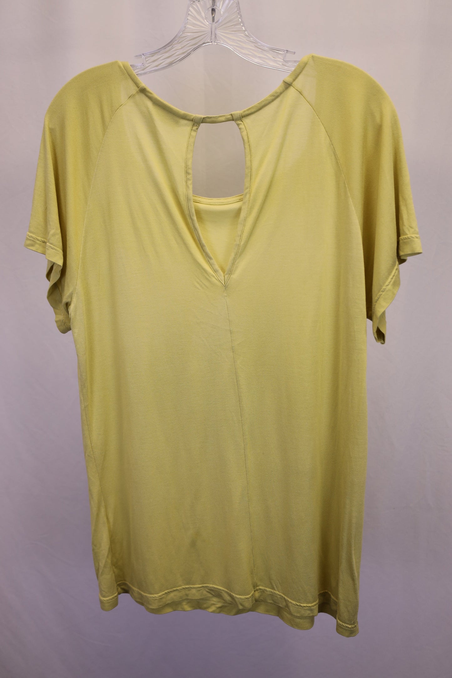Women's Dries Van Noten Cut-Out Back Top in Yellow Cotton