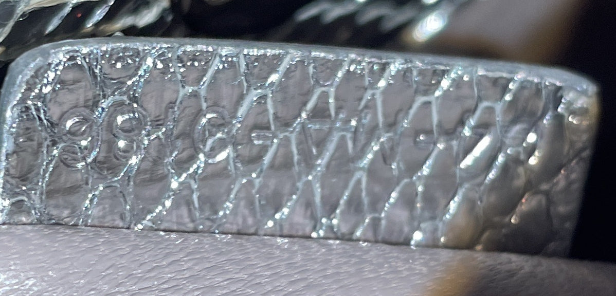 Lady Dior Chain Bag Metallic Snakeskin Mini
