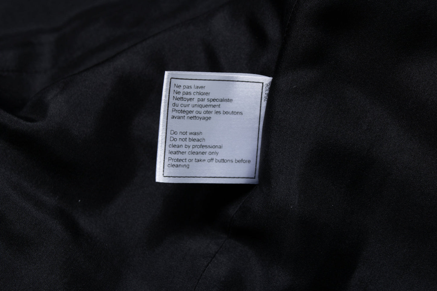 Women's Chanel, black quilted leather jacket 2006