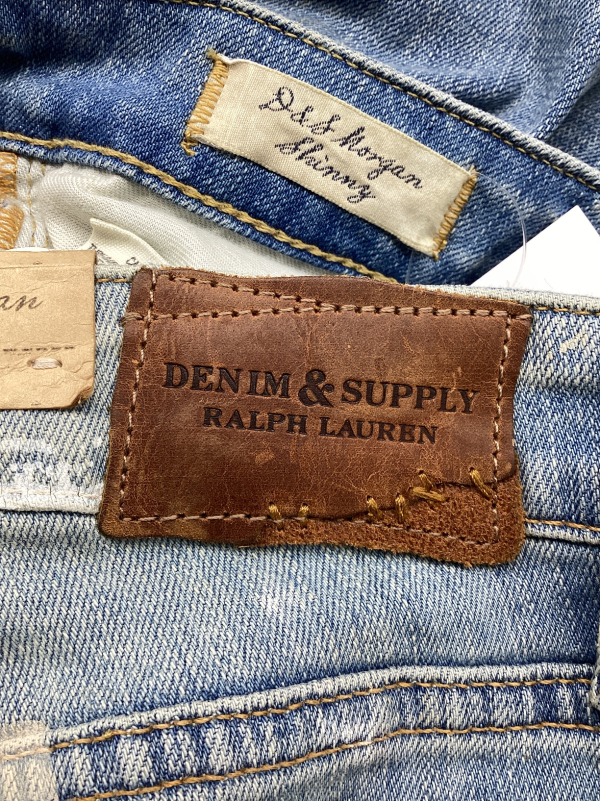Women's Ralph Lauren Denim & Supply Distressed Jeans in Light Blue Cotton