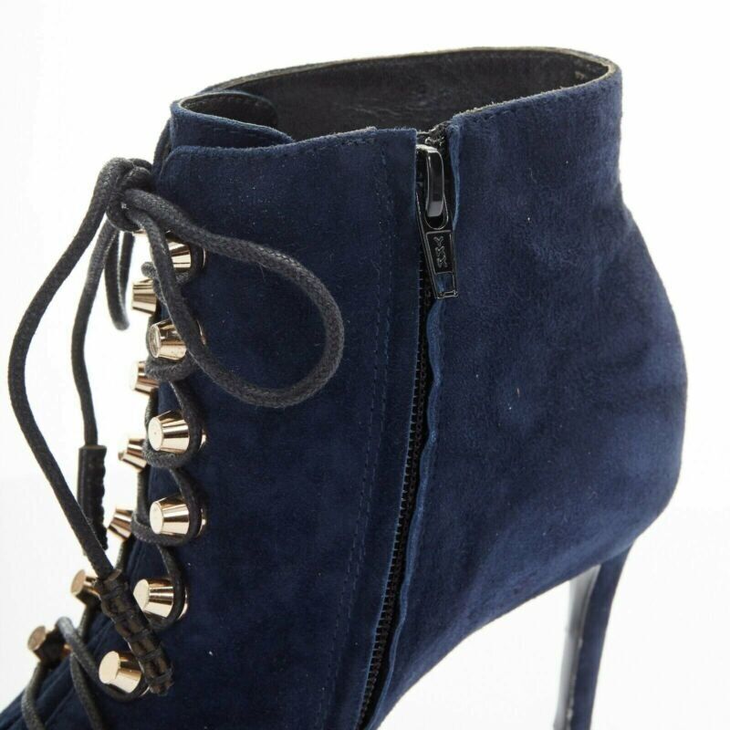 Women's Balenciaga Suede Stud Lace Up Bootie