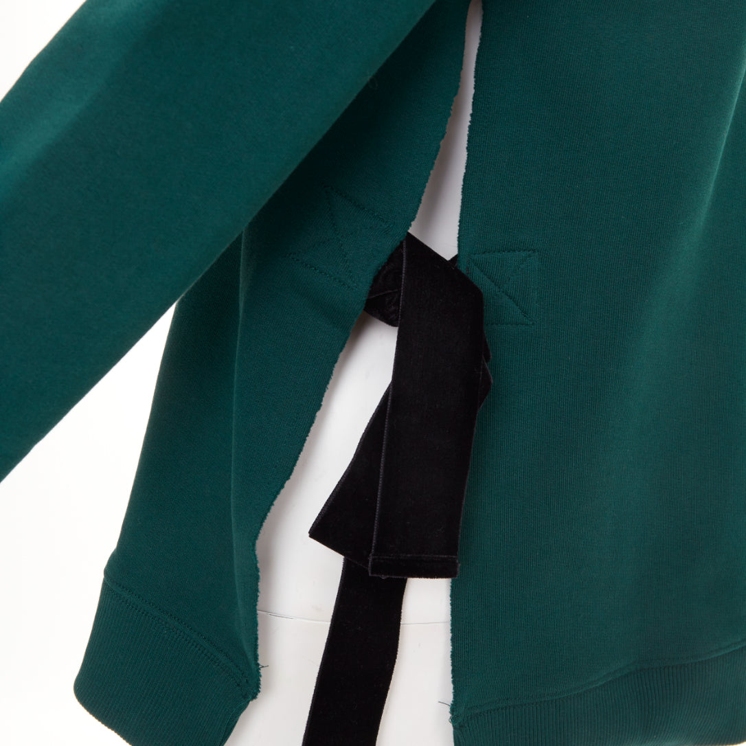 Women's Maison Margiela velvet varsity ribbon trim sweater