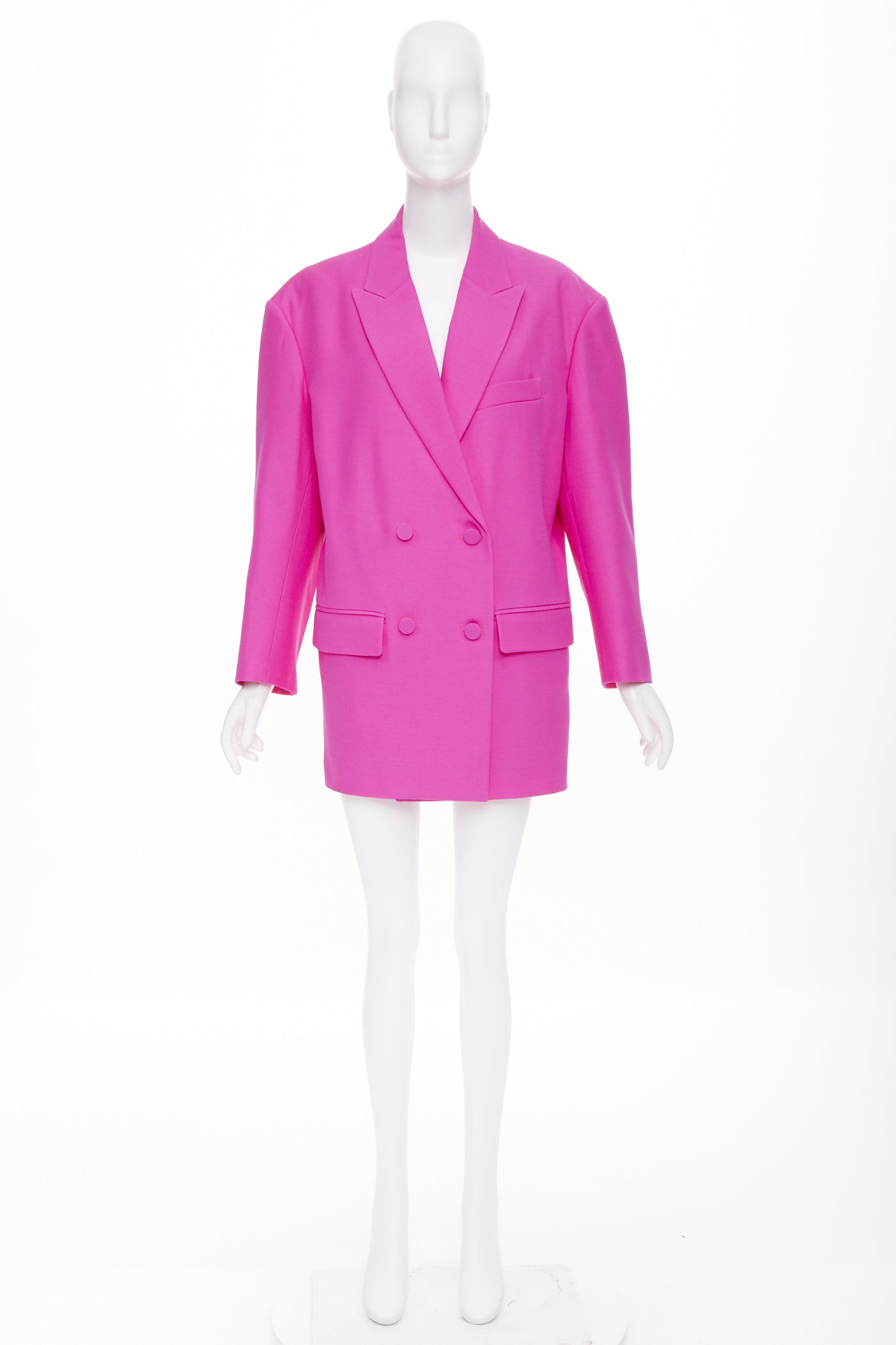 Women's Valentino Pink PP Oversized wool silk jacket