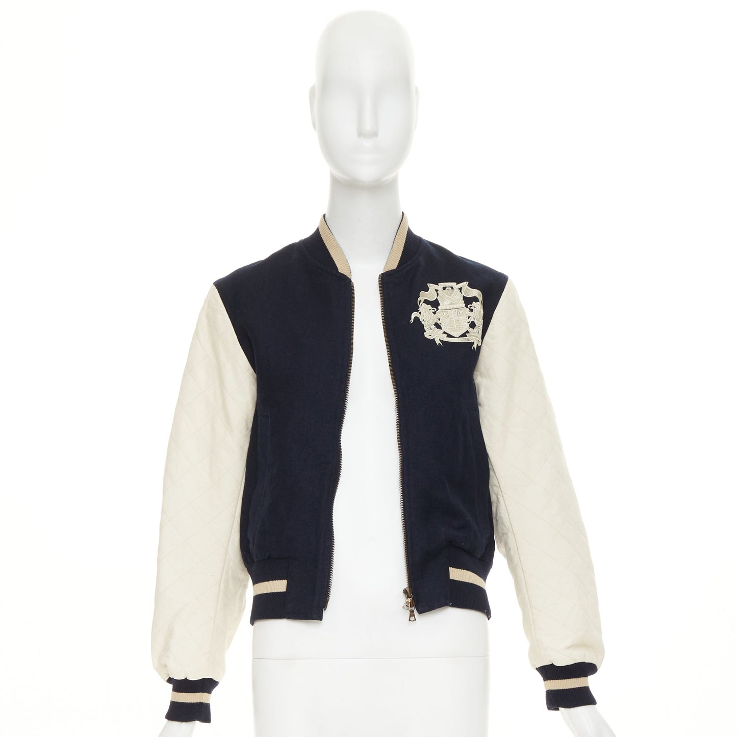Women's Dries Van Noten embroidered linen wool bomber jacket