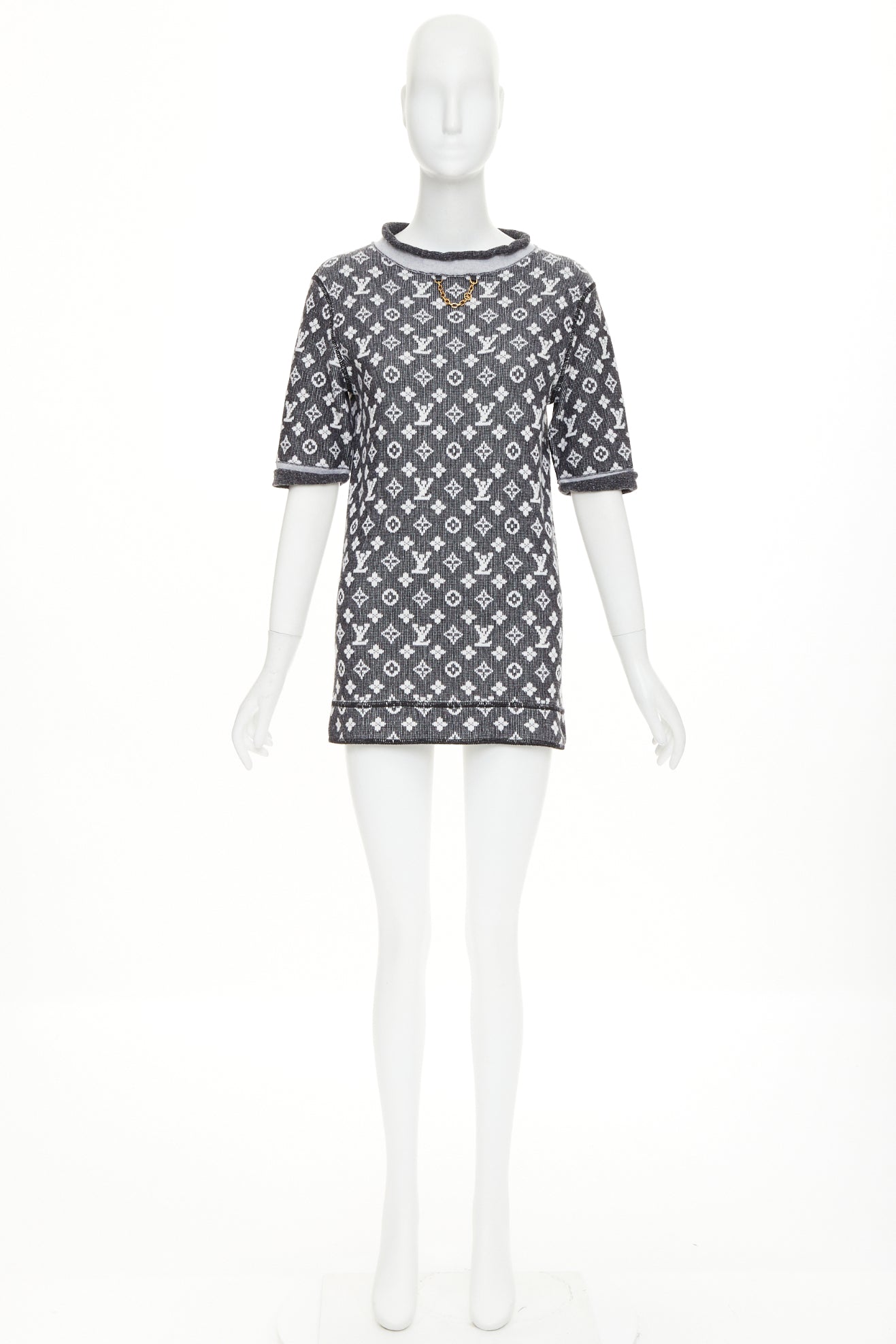 Women's Louis Vuitton monogram chain collar mini dress