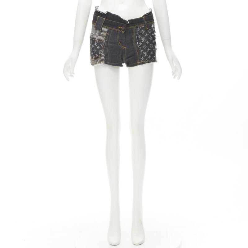 Women's Louis Vuitton monogram jacquard patchwork shorts