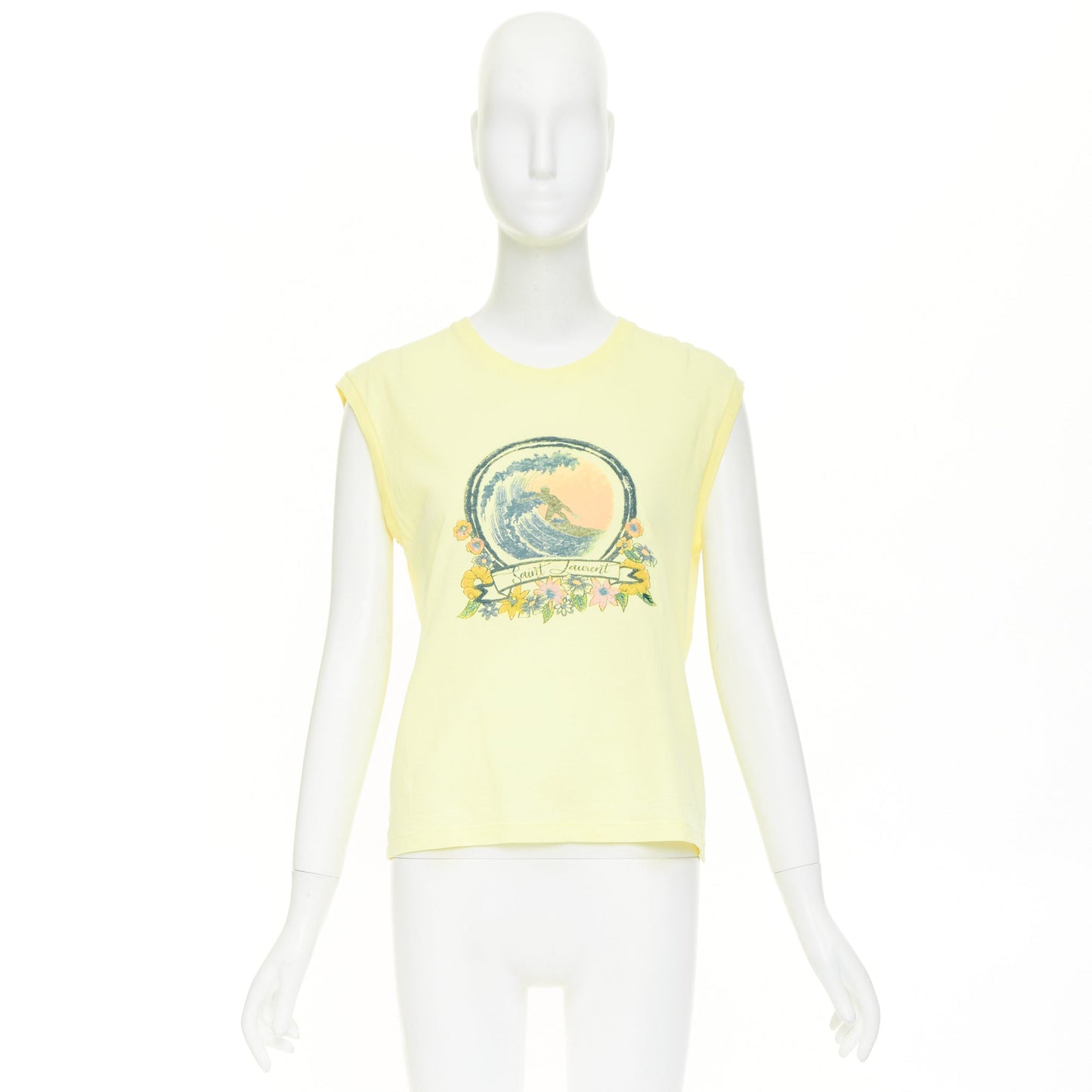 Women's Saint Laurent Surfer Graphic print muscle tank top