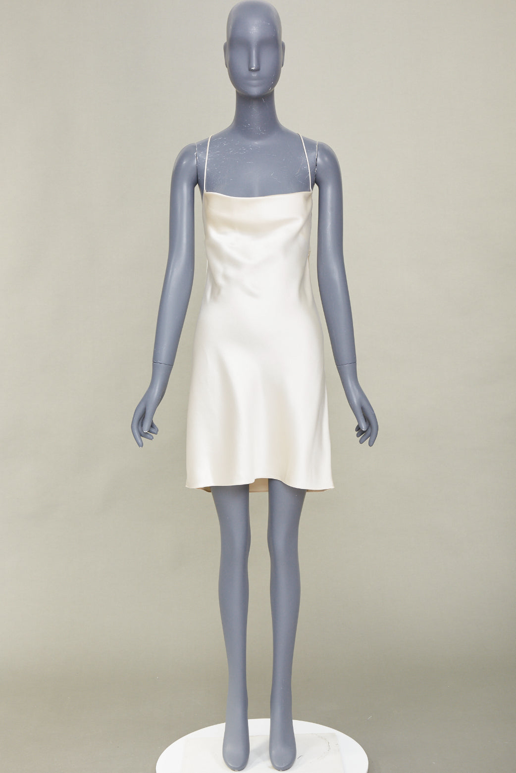 Women's Saint Laurent Bridal silk cowl neck slip dress