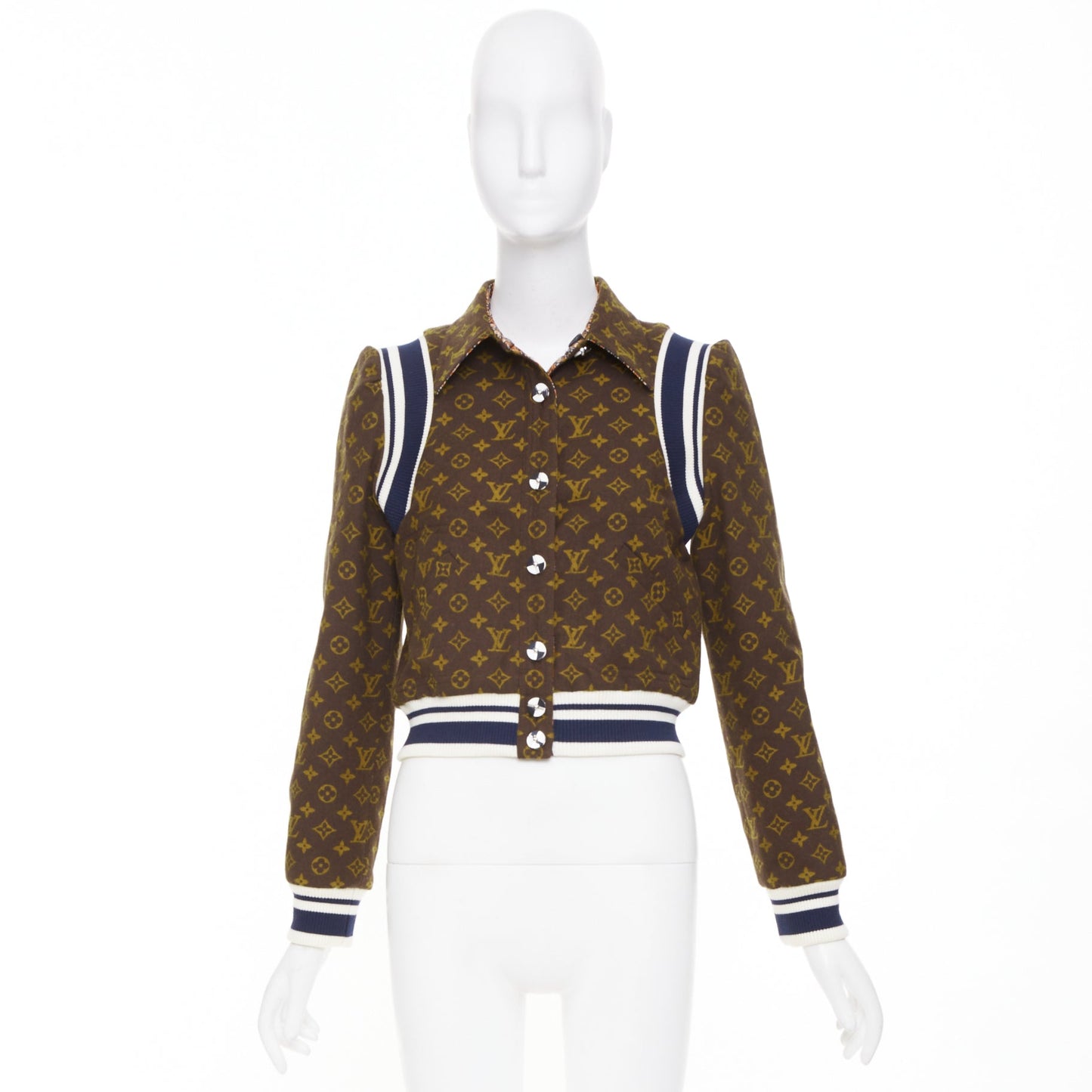 Women's Louis Vuitton reversible monogram varsity knit