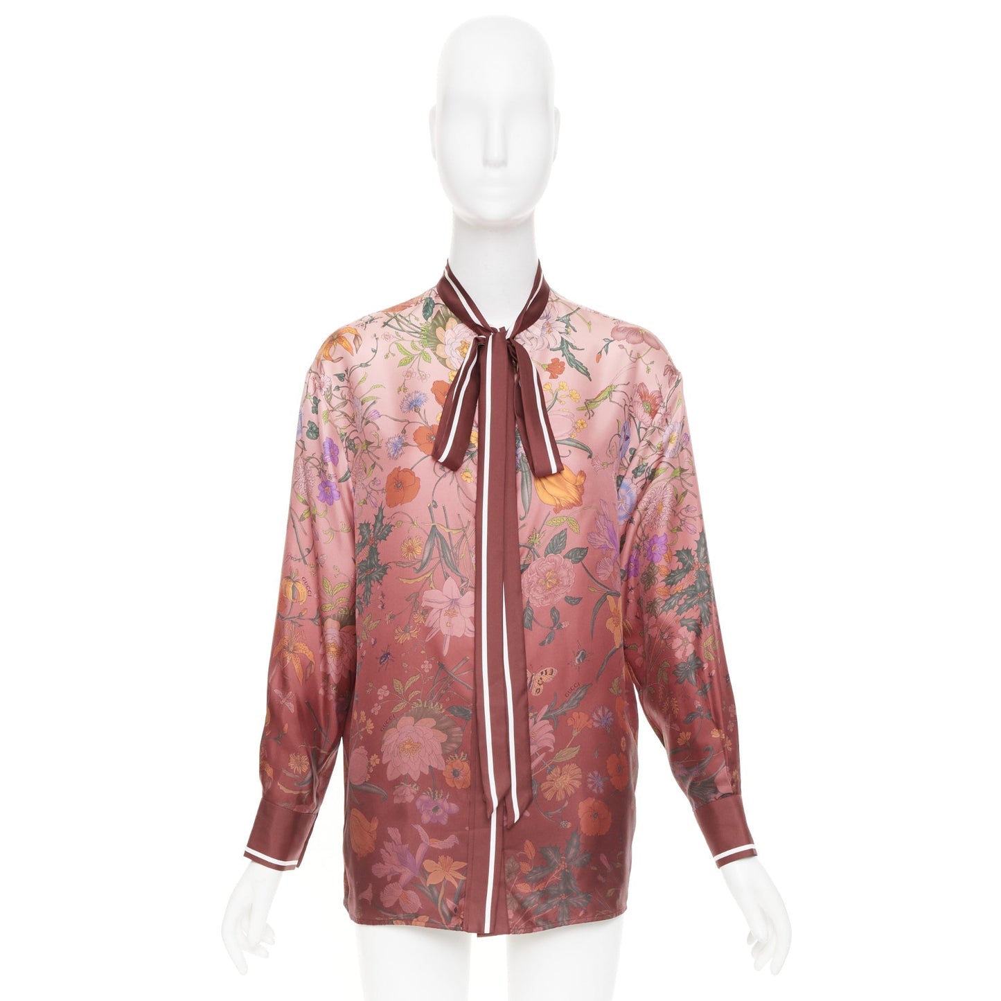 Women's Gucci Flora Degrade silk twill blouse