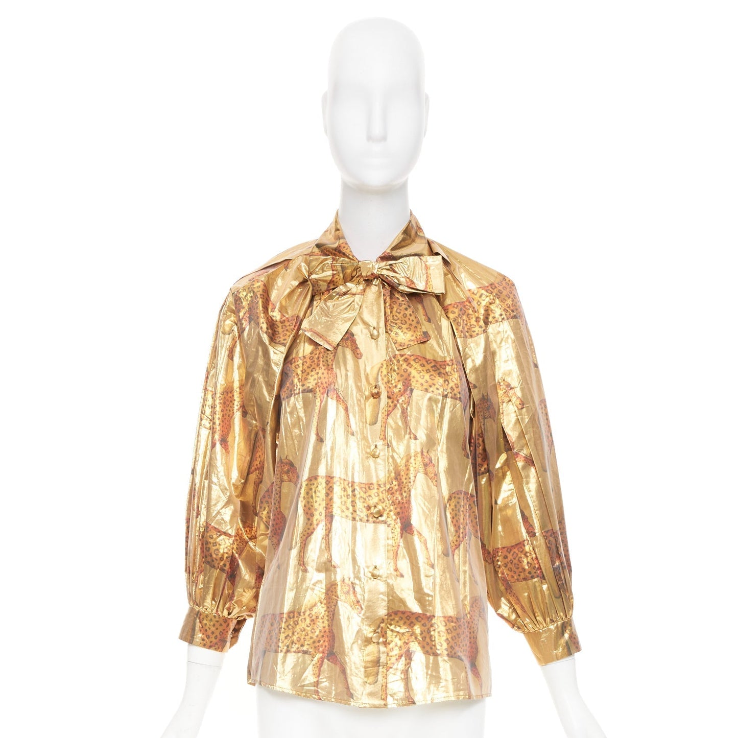 Women's Gucci animal print pussy bow shirt blouse