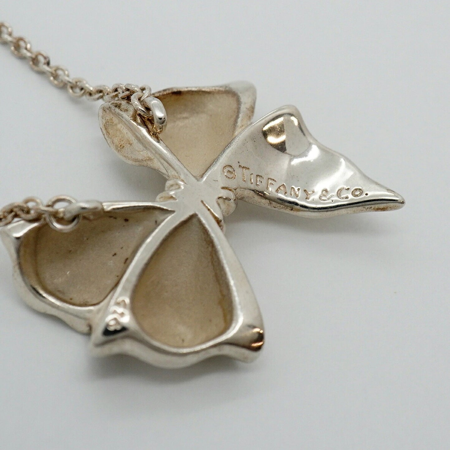 Ribbon Pendant Necklace Sterling Silver