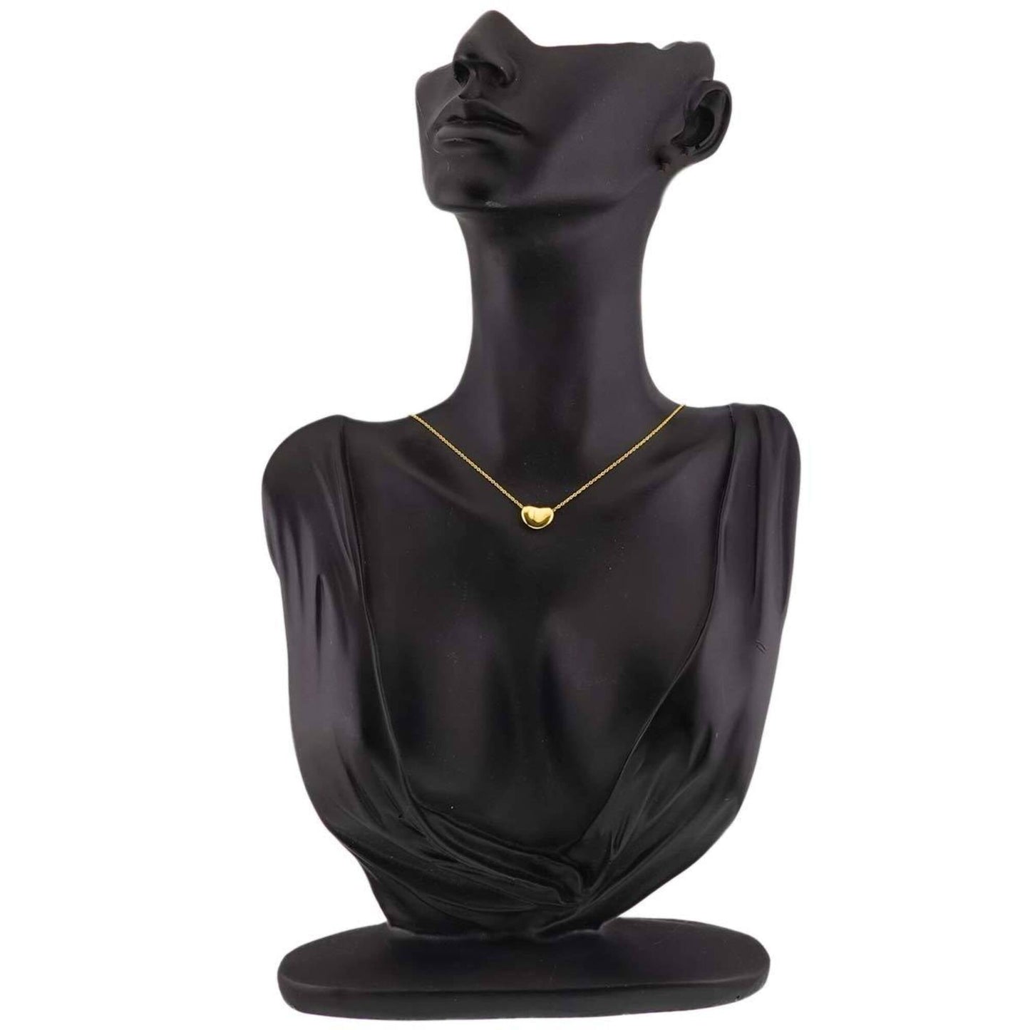 Bean Pendant Necklace 18K Yellow Gold 7.8mm