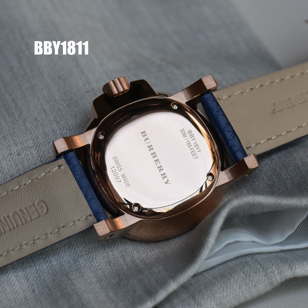 BUR Embellished Cushion Case Women's Strap Watch