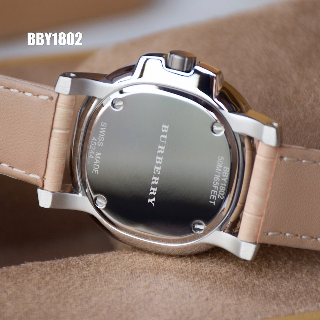 BUR Champagne Dial Women's Beige Strap Watch