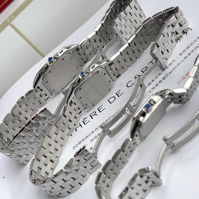 CA Silver-Tone Rectangular Bracelet Watch