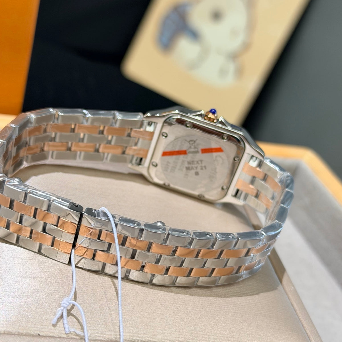 CA Two-Tone Embellished Dial Bracelet Watch