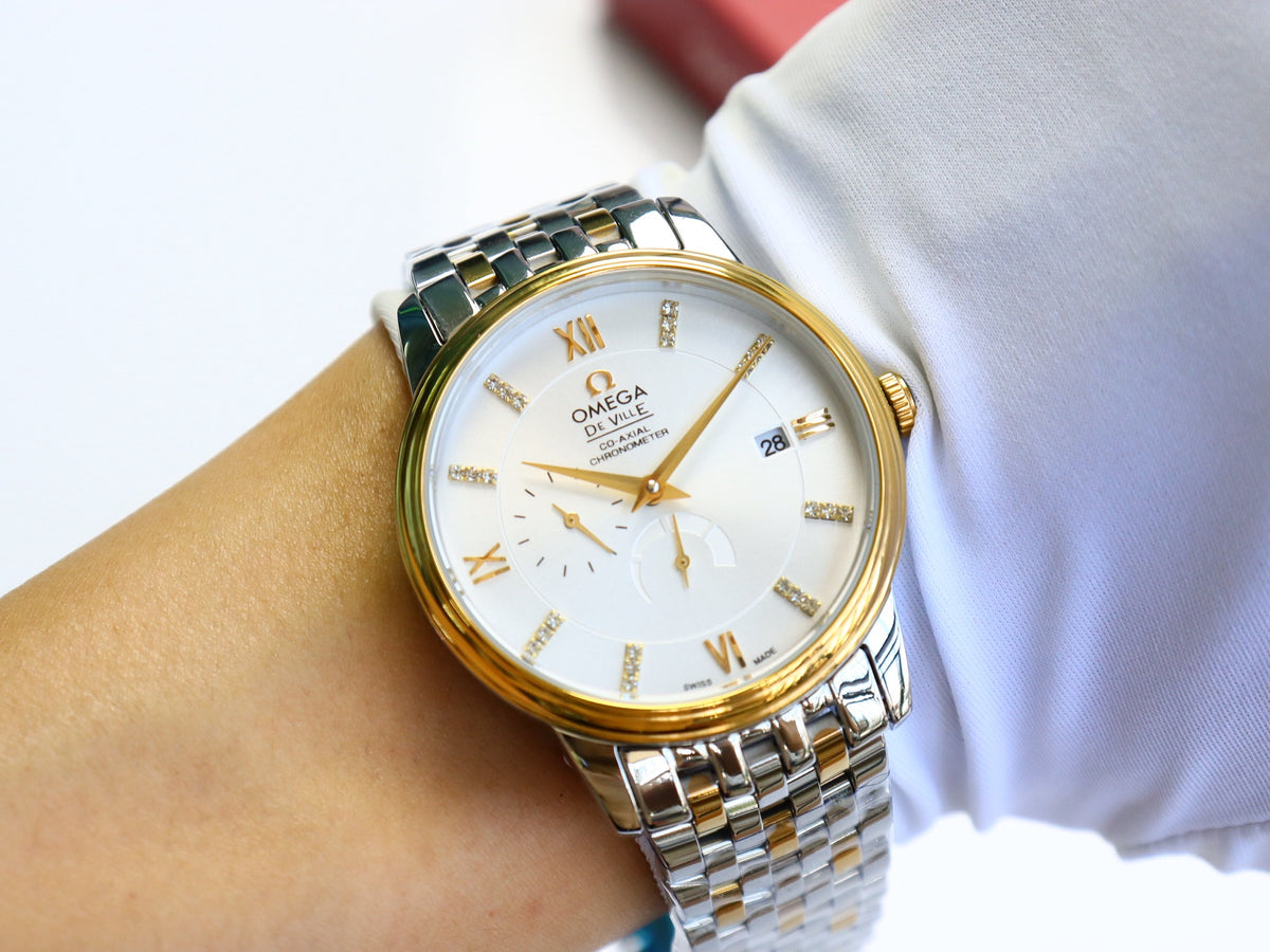 OM Two-Tone Ivory Dial Bracelet Watch