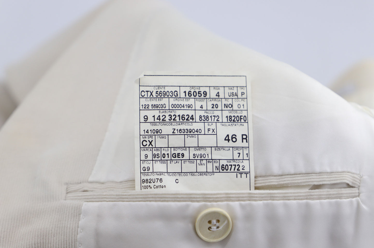 Men's Gucci Corduroy Blazer in Ivory Cotton
