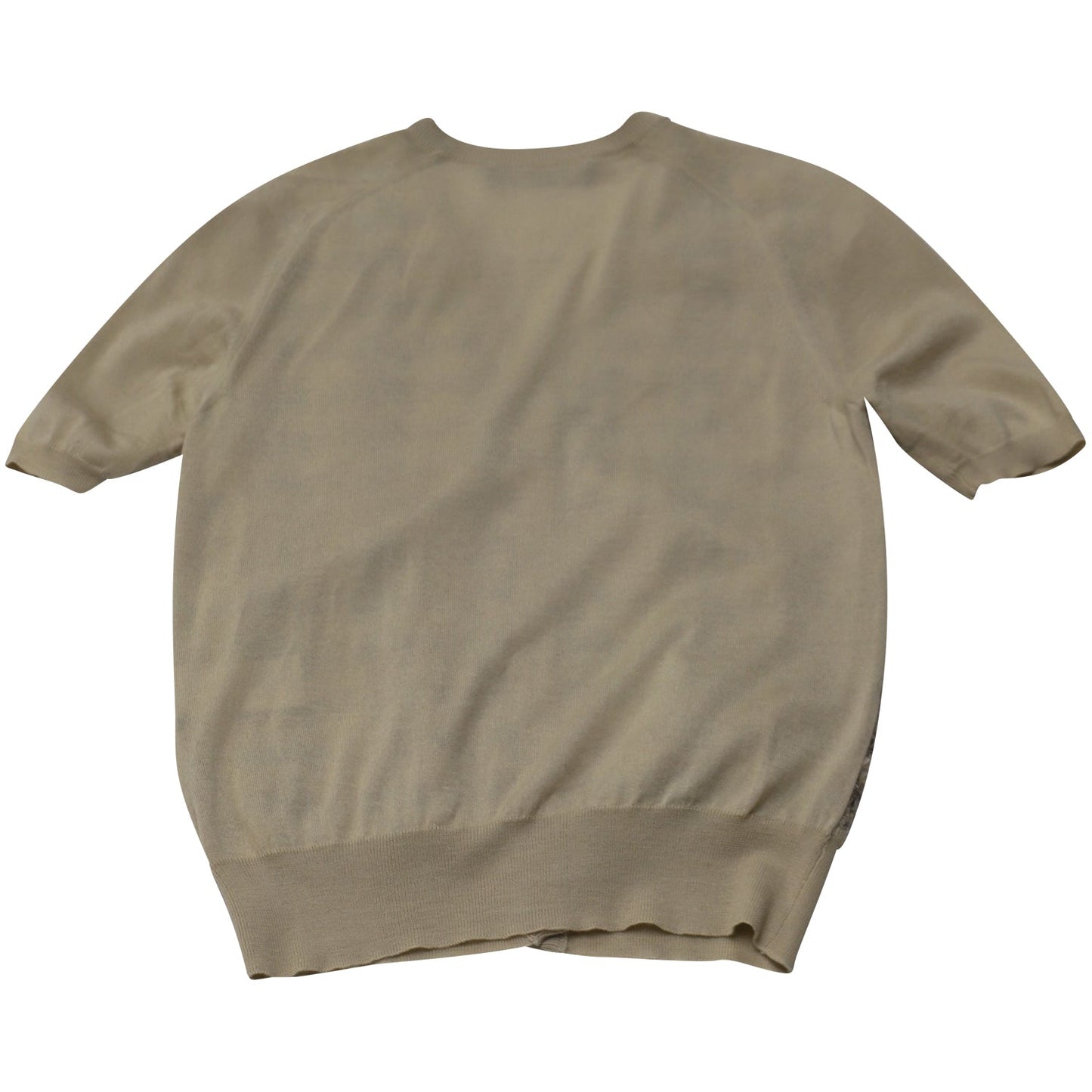 Women's Dolce and Gabbana Knit Tweed Top in Beige Cotton