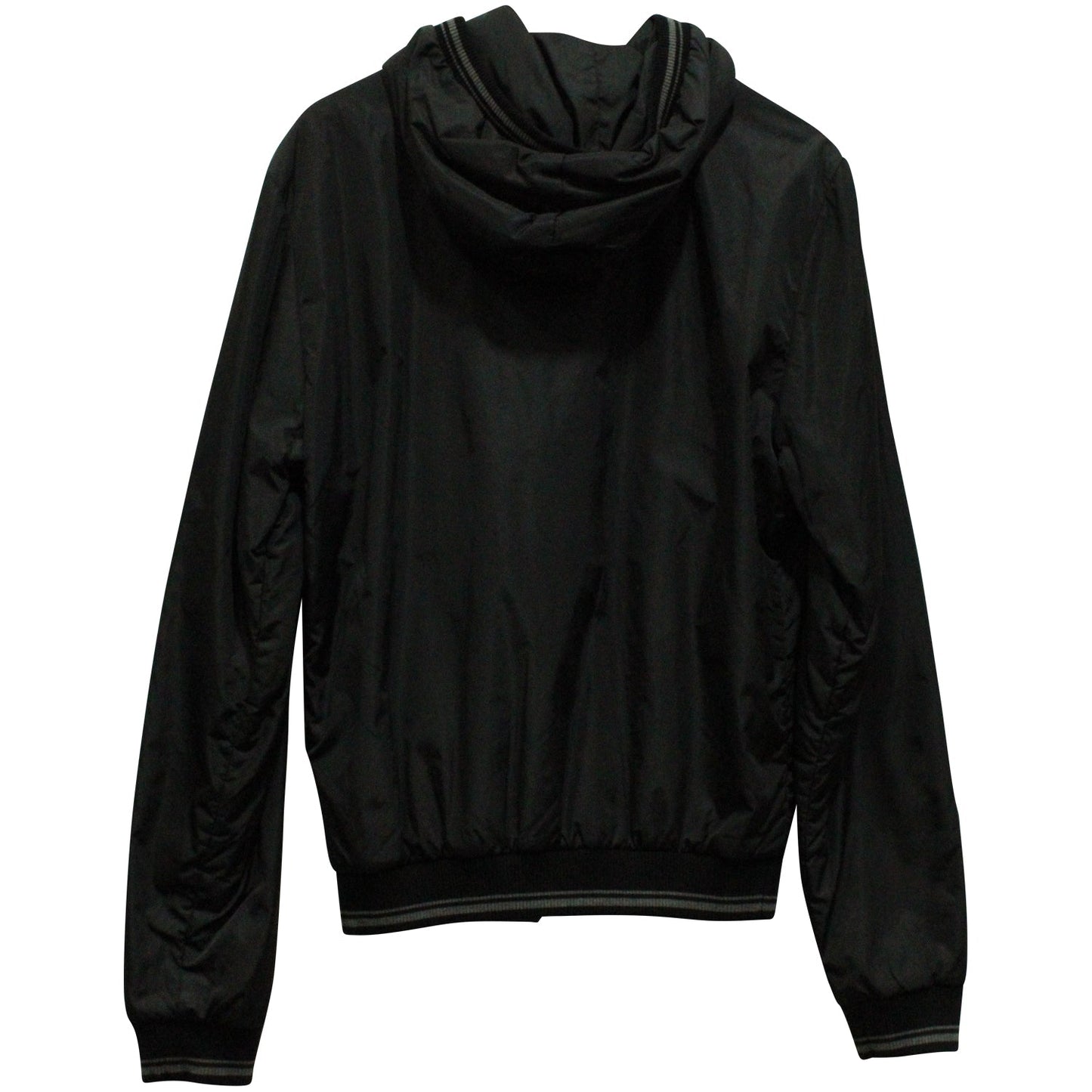 Men's Dolce & Gabbana Hooded Bomber Jacket in Black Polyamide