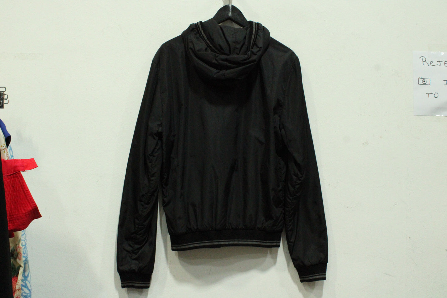 Men's Dolce & Gabbana Hooded Bomber Jacket in Black Polyamide