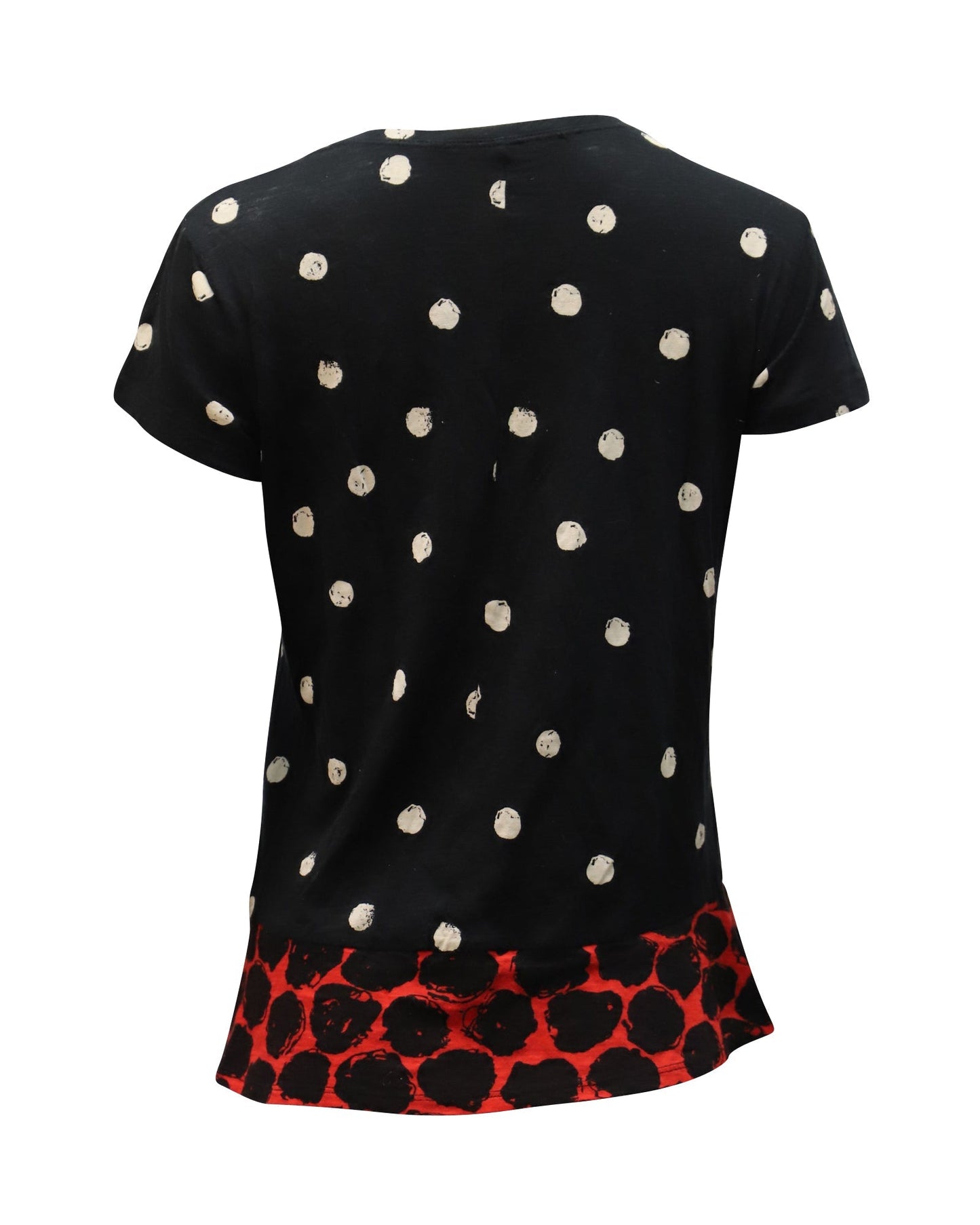 Women's Proenza Schouler Short-Sleeves Polka Dotted-Print T-Shirt in Multicolor Cotton