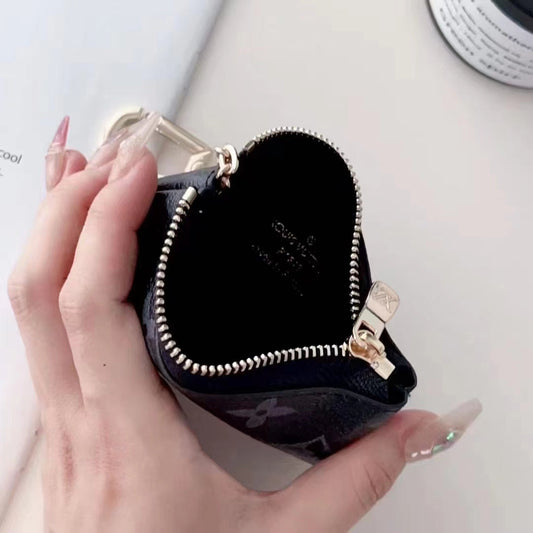Colección de monederos con monograma de lujo inspirados en LV y clip de cadena