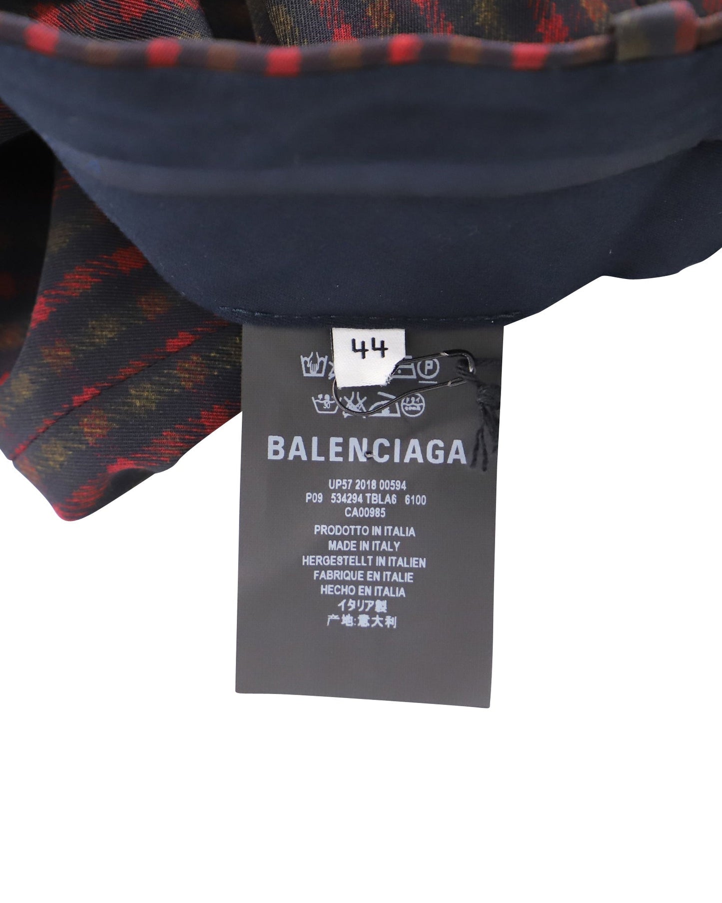 Women's Balenciaga Classic Fit Plaid Trousers in Multicolor Polyester