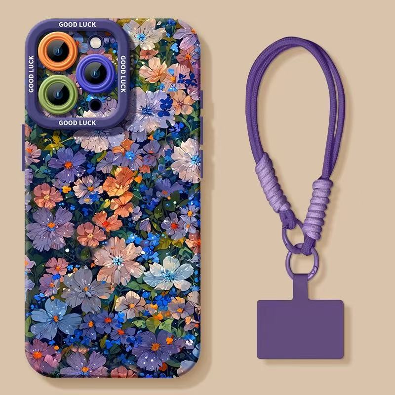 Flower Phone Case med avtagbar rem