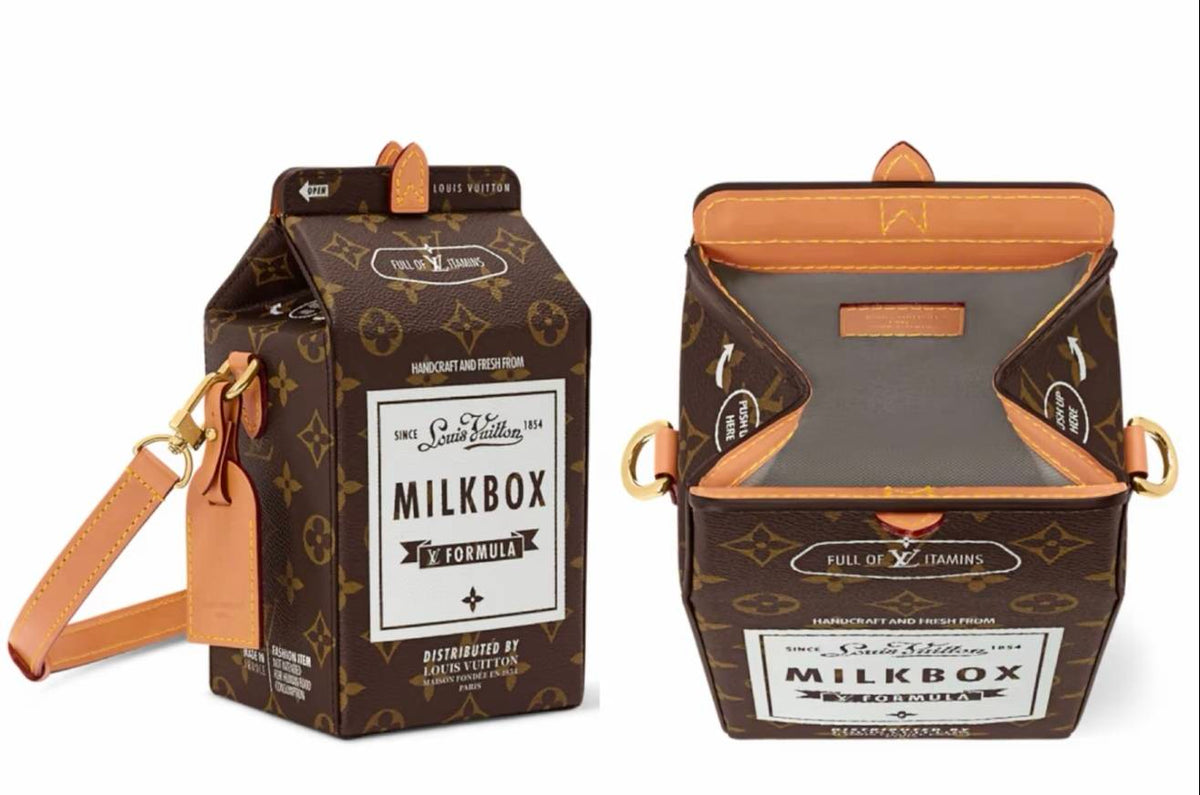 Bolso de moda estilo cartón de leche de edición limitada
