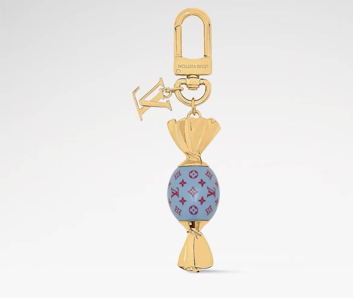 Lyxig Lollipop Monogram Bag Charm Nyckelring