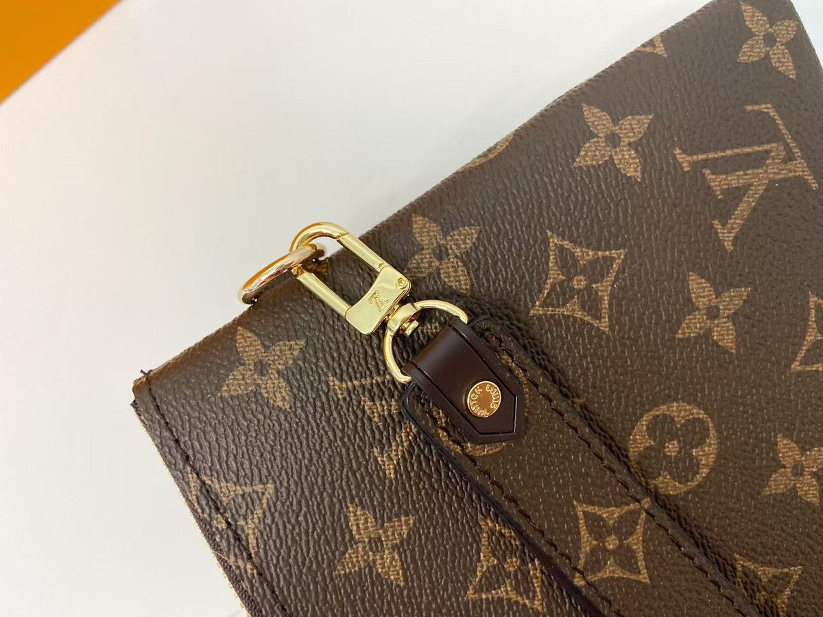 Neverfull Pochette Lona Monograma Grande
