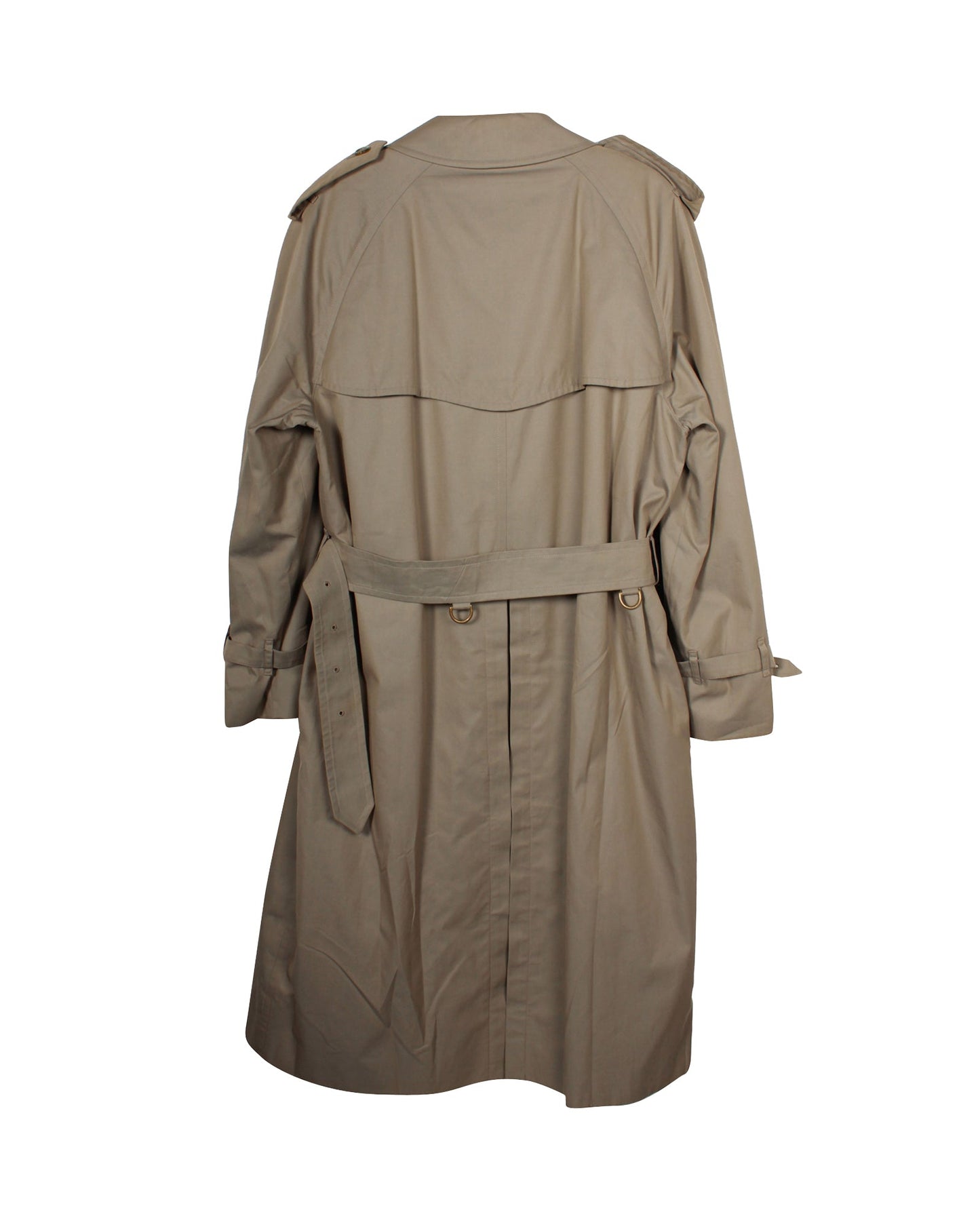 Men's Burberry Double-Breasted Trench Coat in Khaki Wool