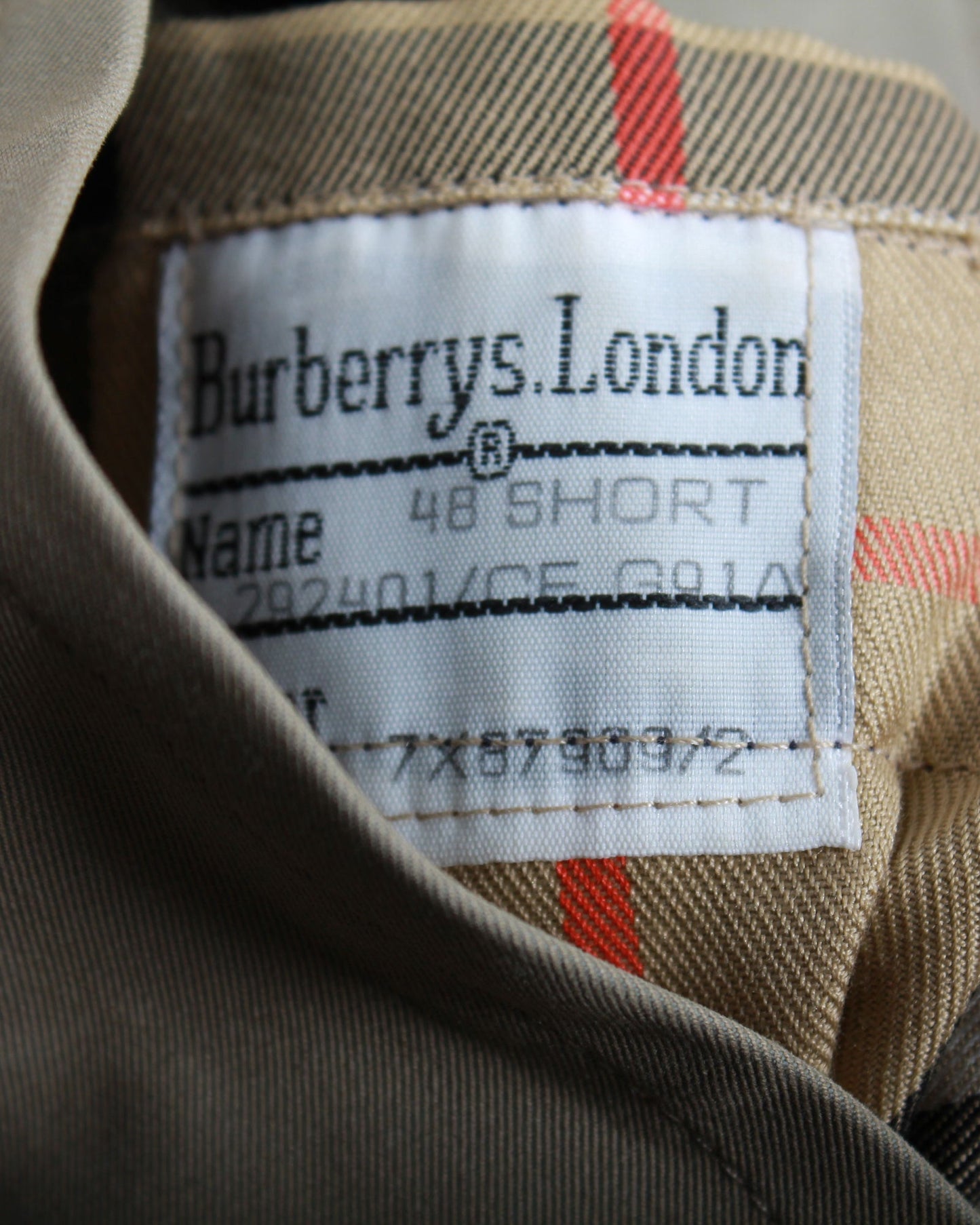 Men's Burberry Double-Breasted Trench Coat in Khaki Wool