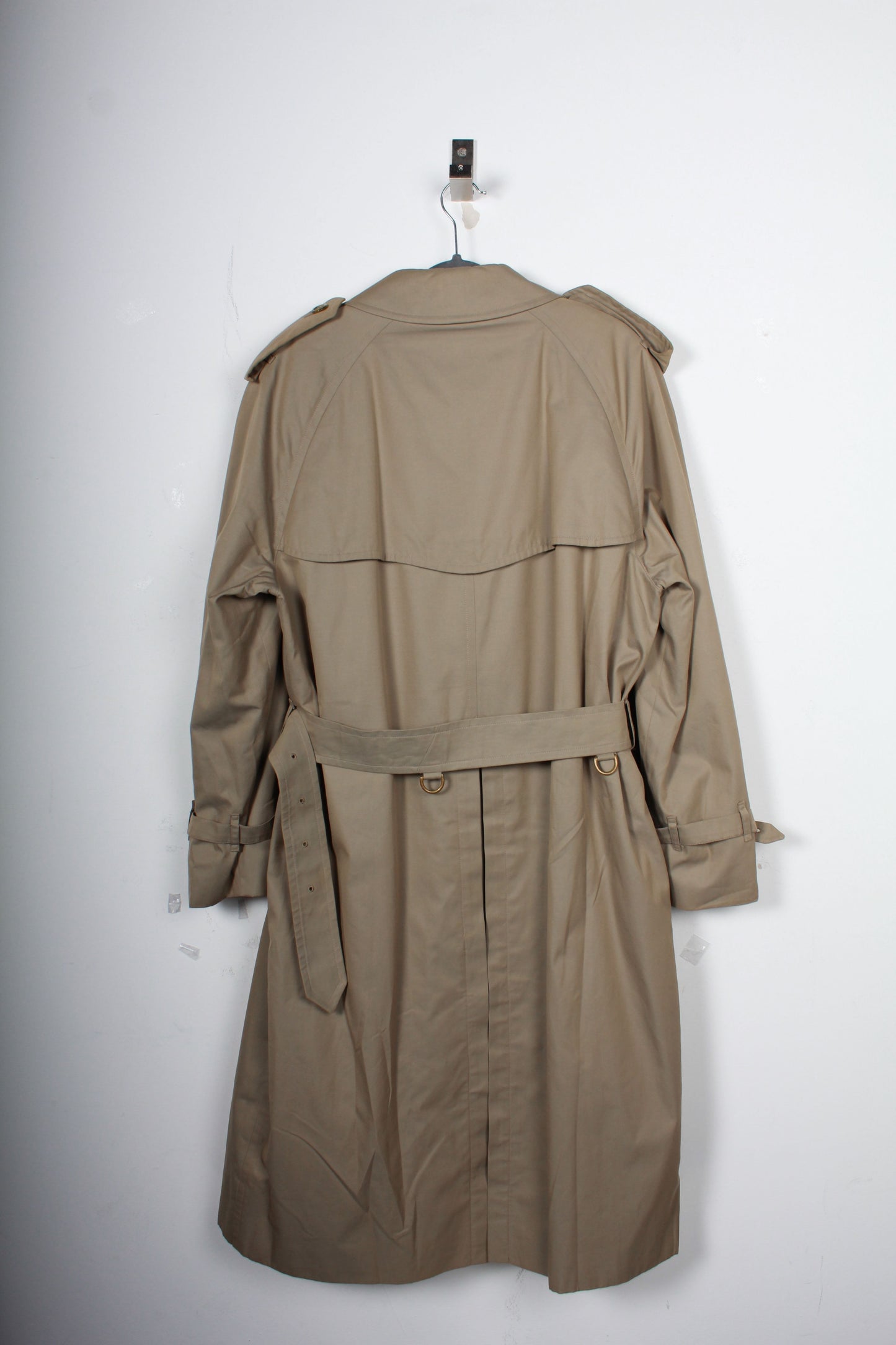 Men's Burberry Double-Breasted Trench Coat in Khaki Wool