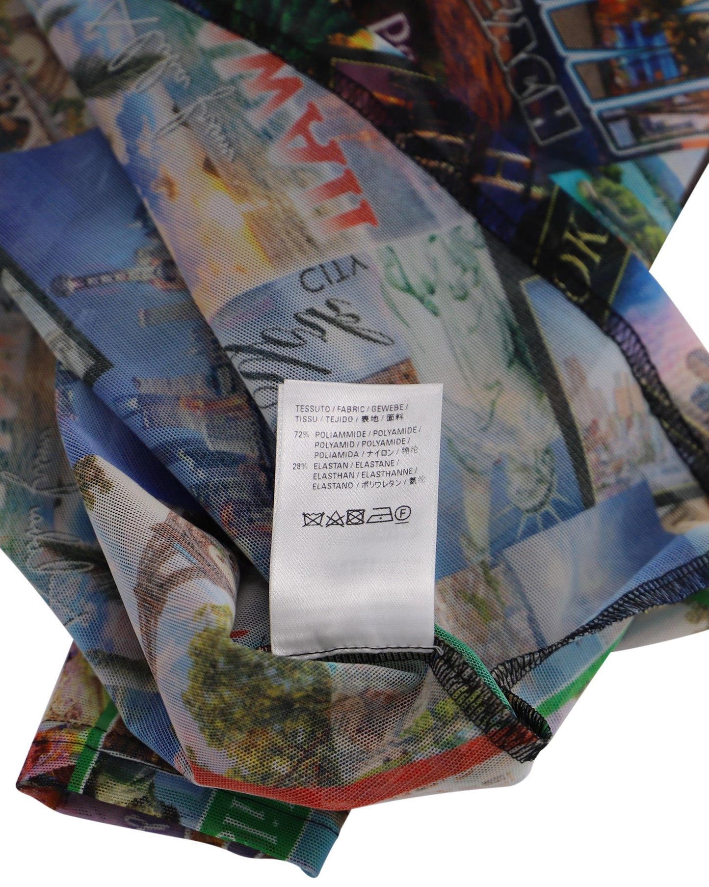 Women's Balenciaga Postcard Turtleneck in Multicolor Polyamide