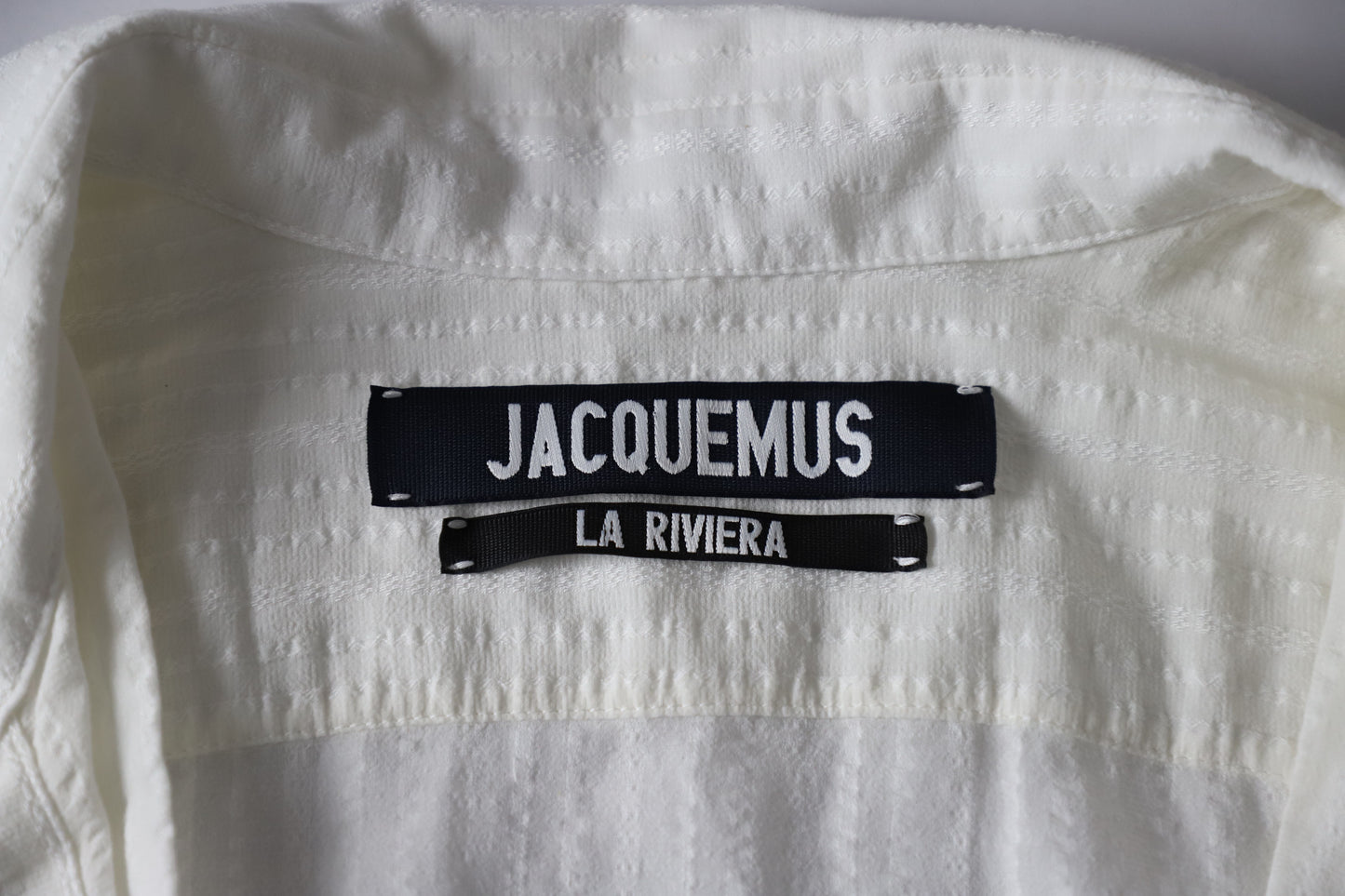 Women's Jacquemus  La Robe Bahia Dress in White Cotton Linen