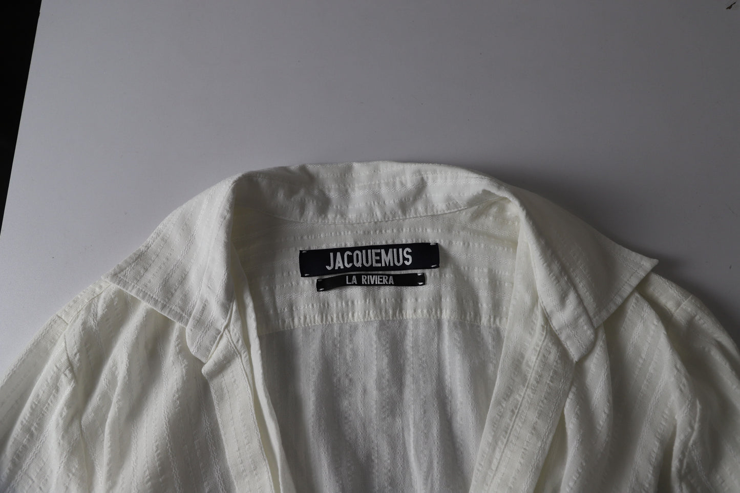Women's Jacquemus  La Robe Bahia Dress in White Cotton Linen