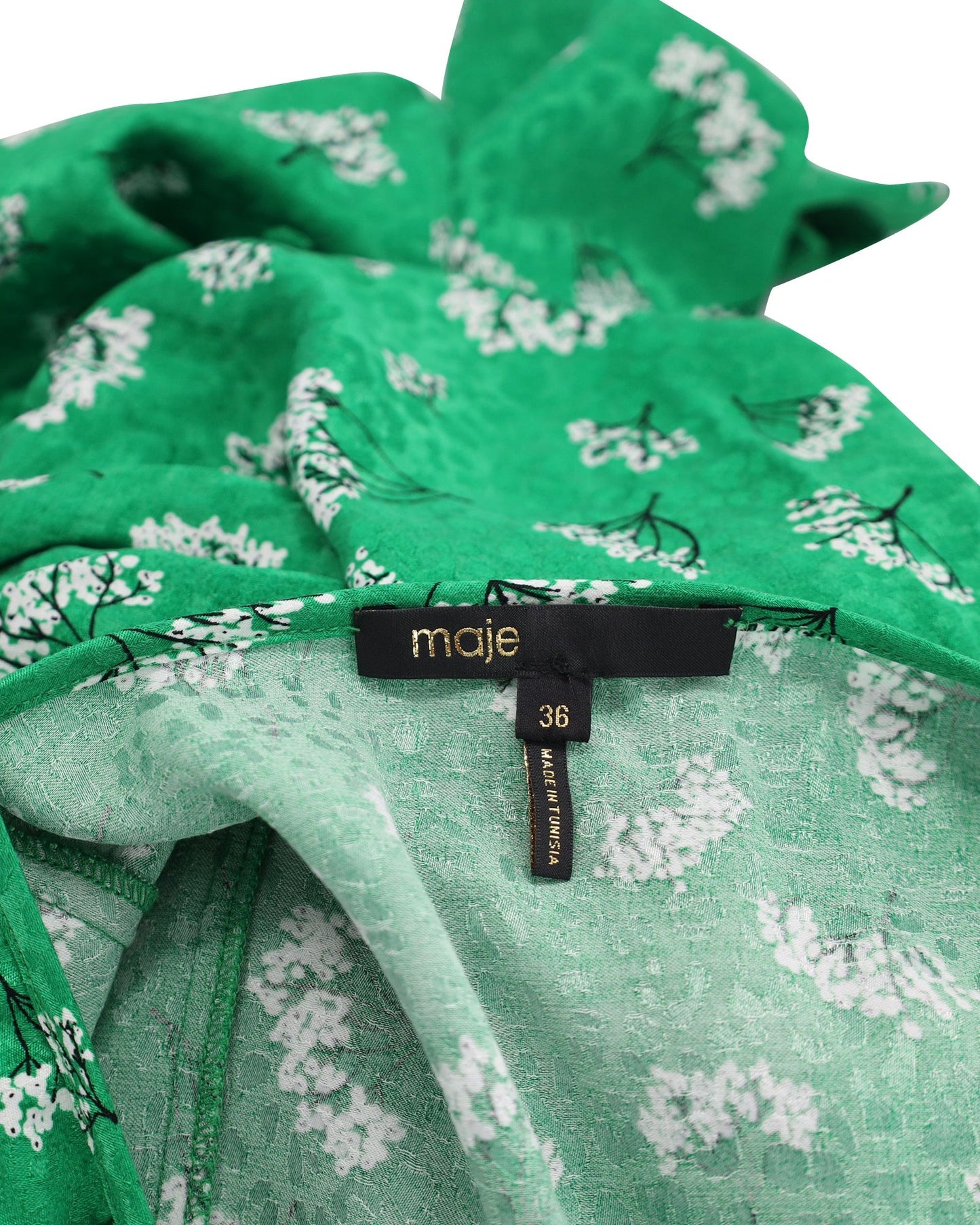 Women's Maje Printed Jumpsuit in Green Viscose