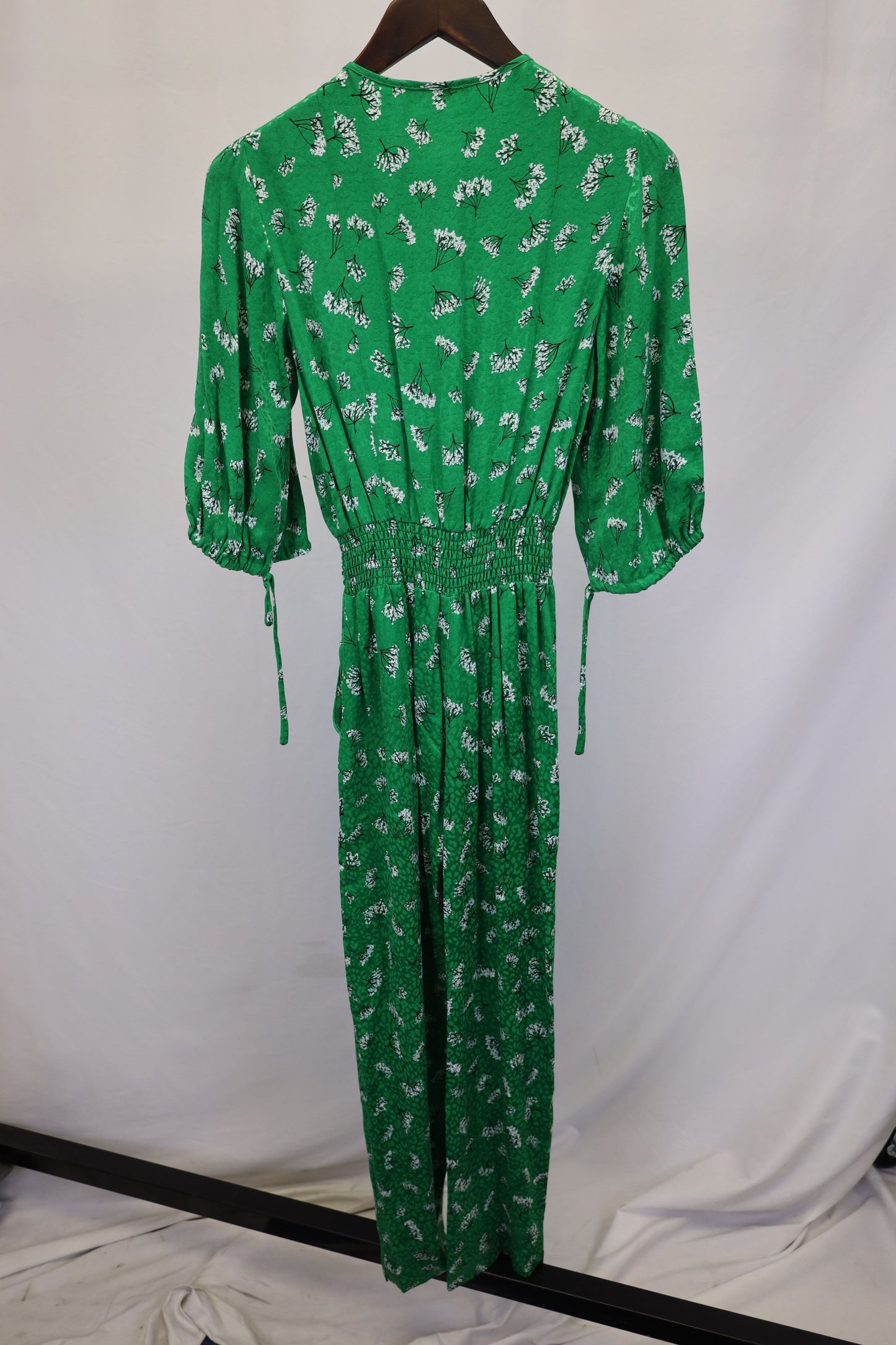 Women's Maje Printed Jumpsuit in Green Viscose