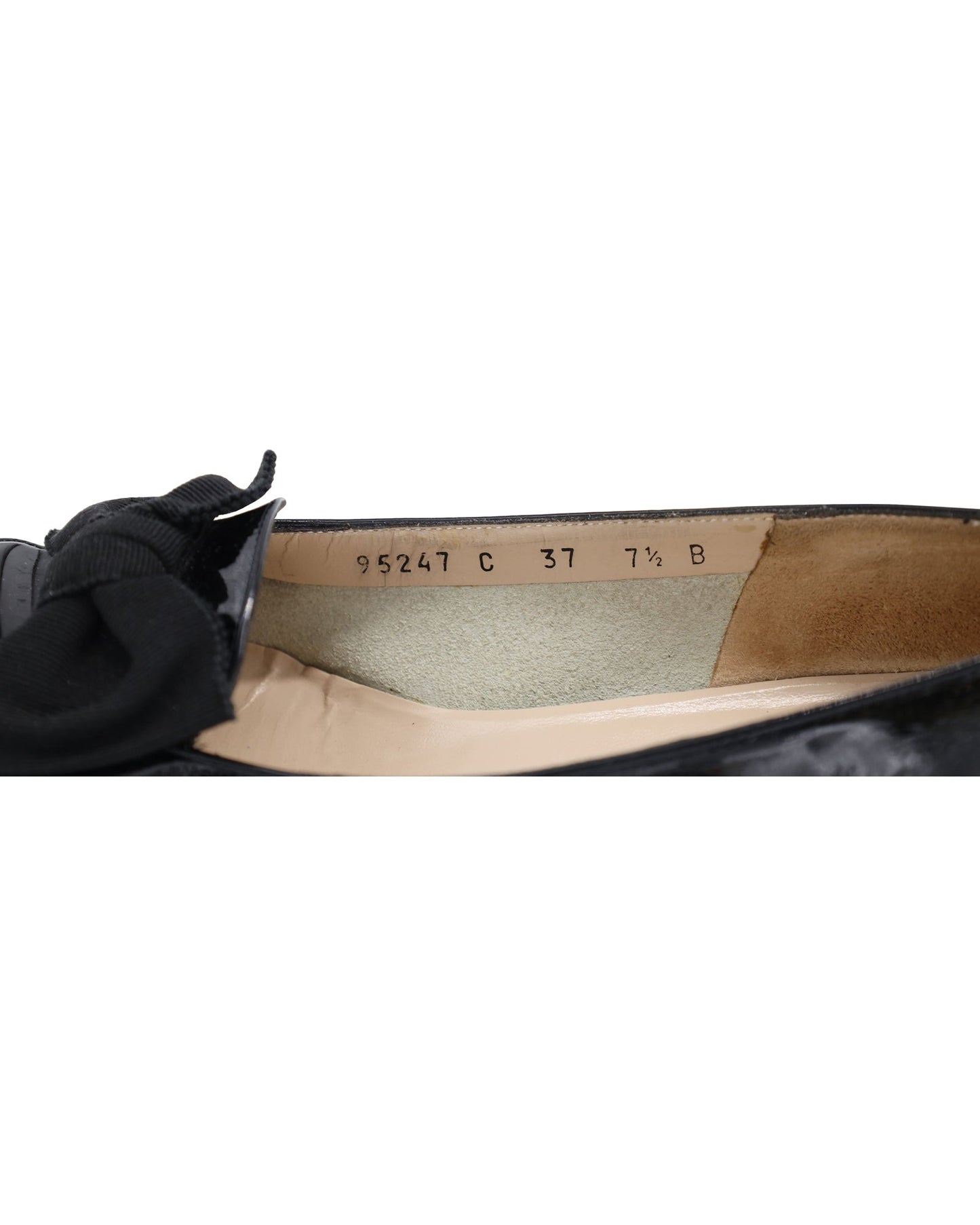 Women's Salvatore Ferragamo Drusilla Bow Loafers in Black Patent Leather