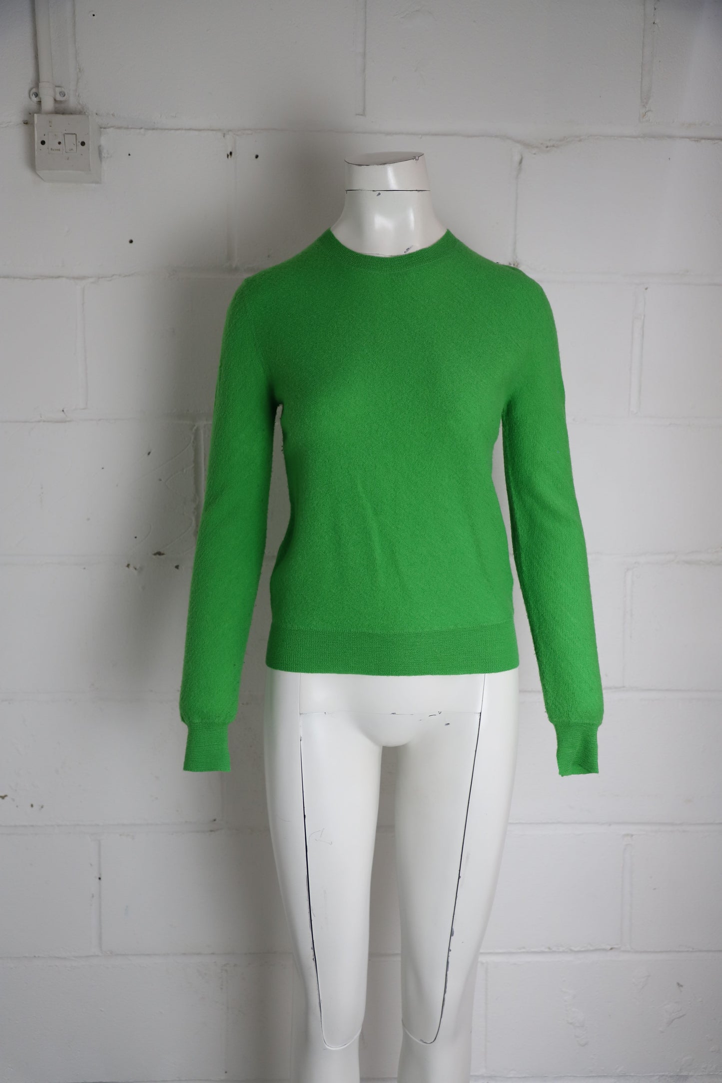 Women's Celine Crewneck Sweater in Green Wool