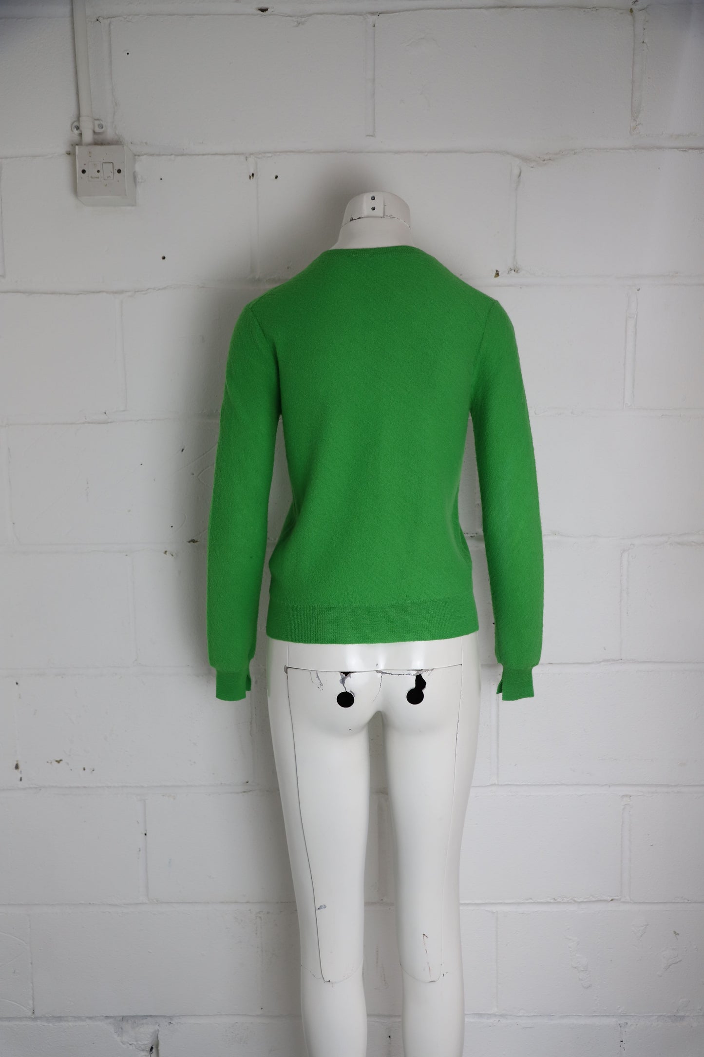 Women's Celine Crewneck Sweater in Green Wool