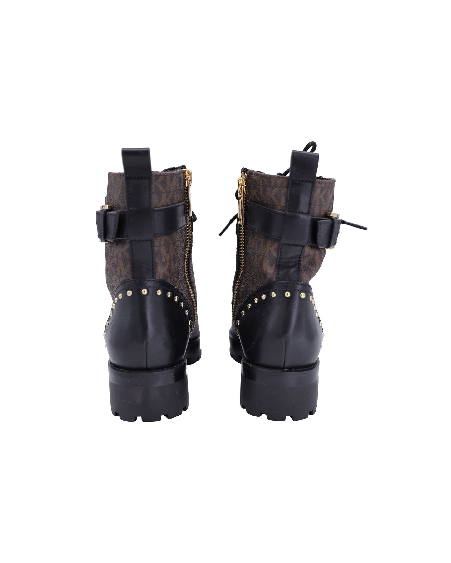 Women's Michael Kors Kincaid Lace-Up Boots in Brown Coated Canvas