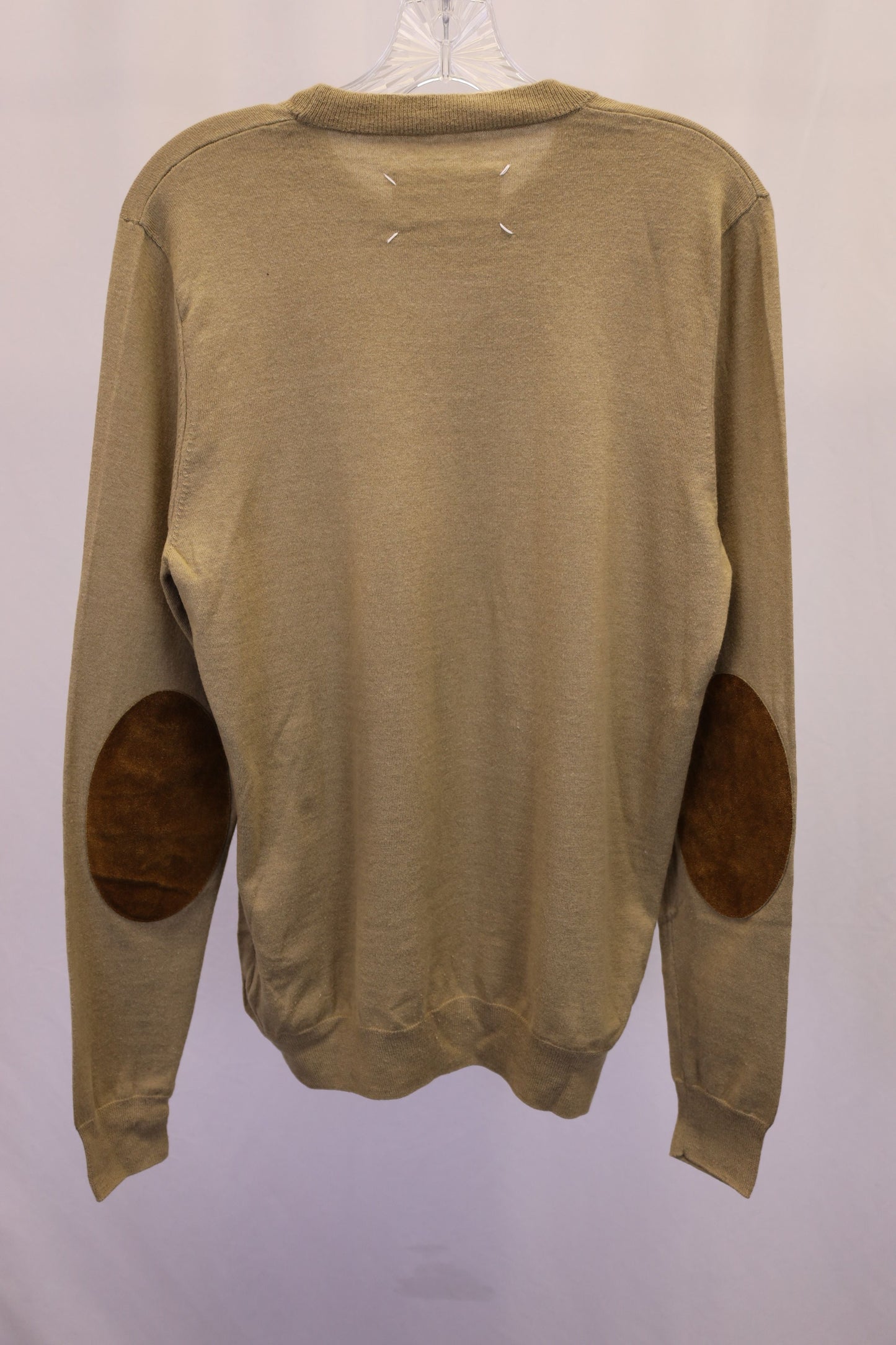 Men's Maison Margiela Crew Neck Sweater in Beige Wool