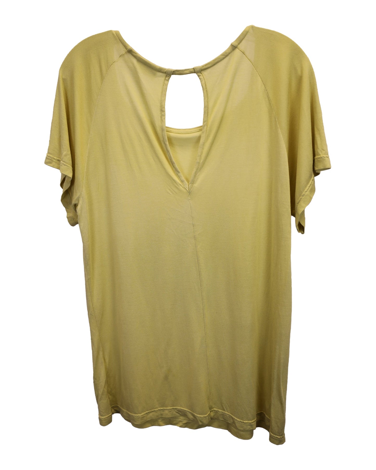 Women's Dries Van Noten Cut-Out Back Top in Yellow Cotton